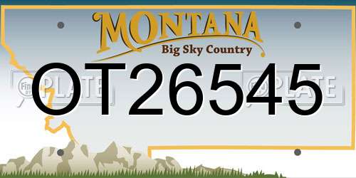 OT26545 Montana License Plate