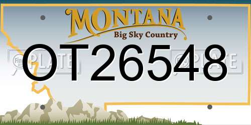 OT26548 Montana License Plate