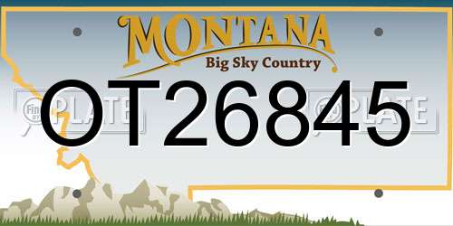 OT26845 Montana License Plate