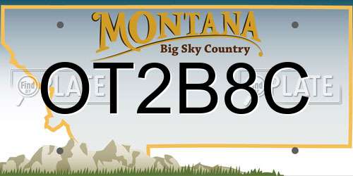 OT2B8C Montana License Plate