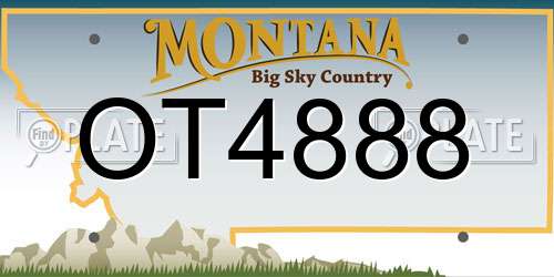 OT4888 Montana License Plate