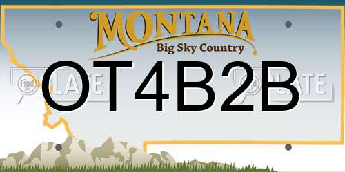 OT4B2B Montana License Plate