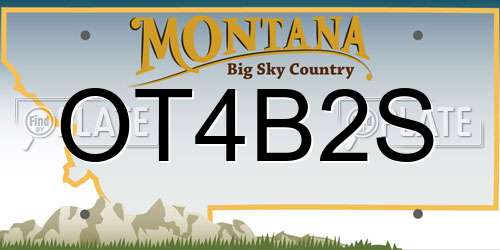 OT4B2S Montana License Plate