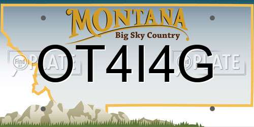 OT4I4G Montana License Plate