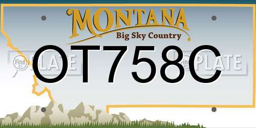 OT758C Montana License Plate