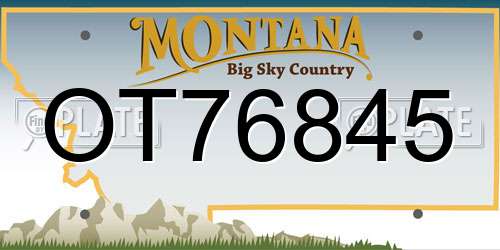 OT76845 Montana License Plate