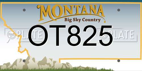 OT825 Montana License Plate