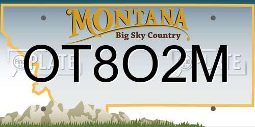 OT8O2M Montana License Plate