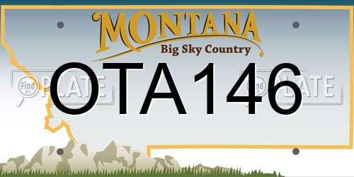 OTA146 Montana License Plate