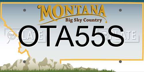 OTA55S Montana License Plate