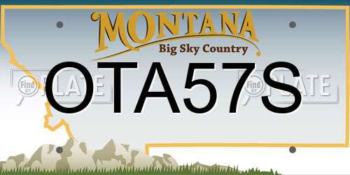OTA57S Montana License Plate