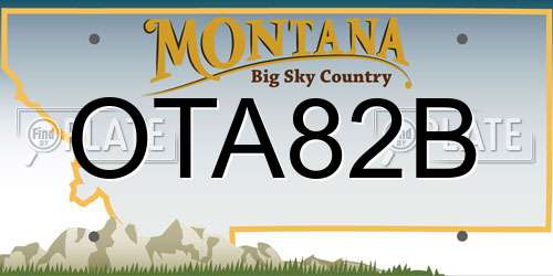OTA82B Montana License Plate