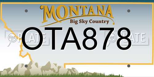 OTA878 Montana License Plate