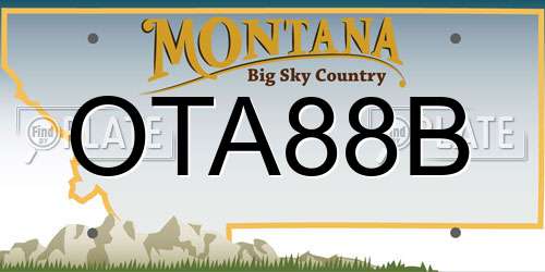 OTA88B Montana License Plate