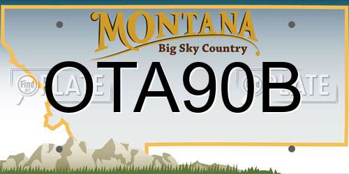 OTA90B Montana License Plate