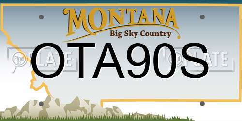 OTA90S Montana License Plate
