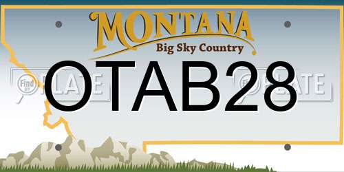 OTAB28 Montana License Plate