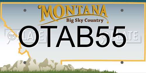 OTAB55 Montana License Plate