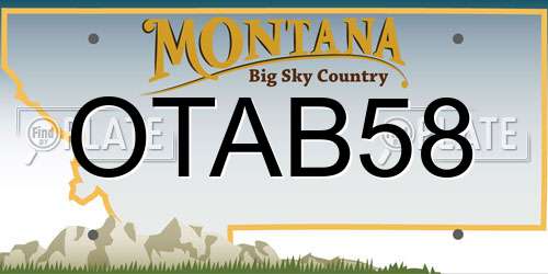 OTAB58 Montana License Plate