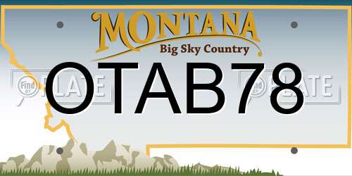 OTAB78 Montana License Plate