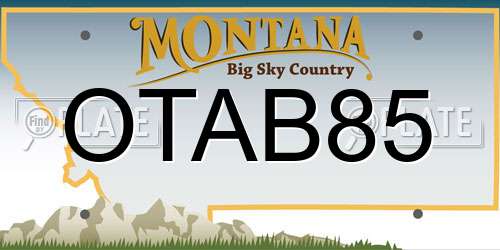 OTAB85 Montana License Plate