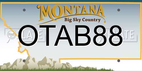 OTAB88 Montana License Plate