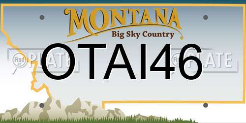 OTAI46 Montana License Plate