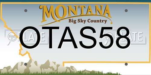 OTAS58 Montana License Plate