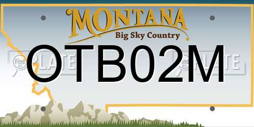 OTB02M Montana License Plate