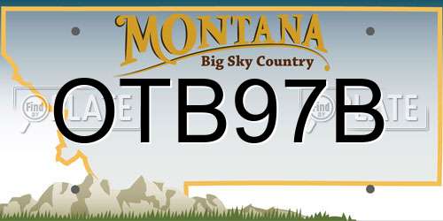 OTB97B Montana License Plate