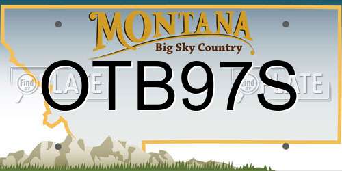 OTB97S Montana License Plate