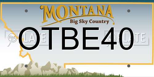 OTBE40 Montana License Plate