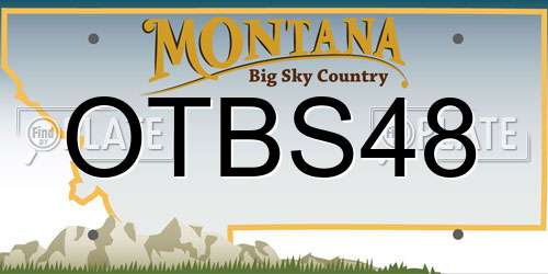 OTBS48 Montana License Plate
