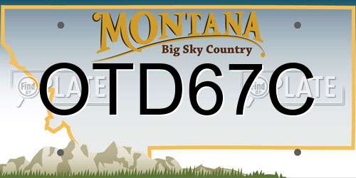 OTD67C Montana License Plate
