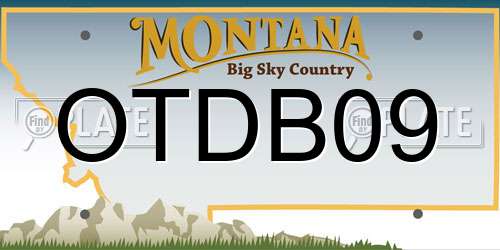 OTDB09 Montana License Plate