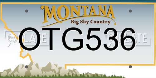 OTG536 Montana License Plate