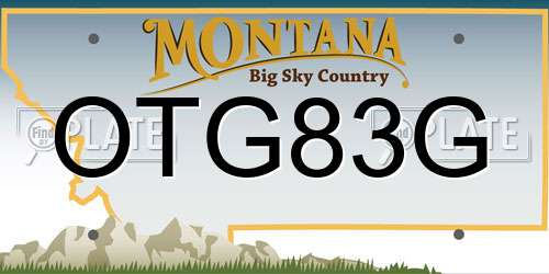 OTG83G Montana License Plate