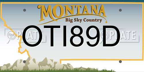 OTI89D Montana License Plate