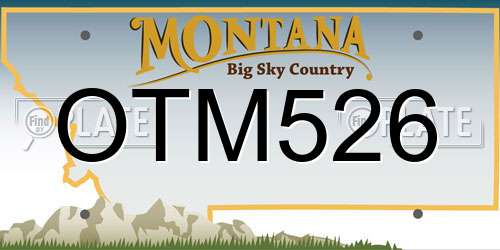 OTM526 Montana License Plate