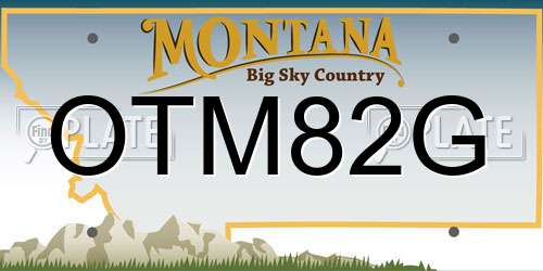 OTM82G Montana License Plate