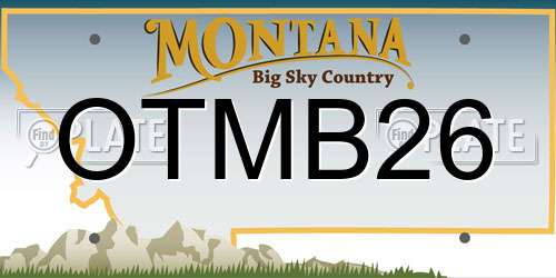 OTMB26 Montana License Plate