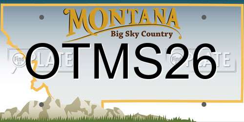 OTMS26 Montana License Plate