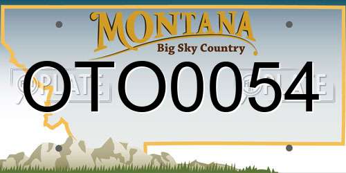 OTO0054 Montana License Plate