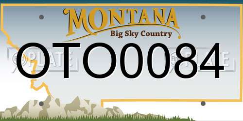 OTO0084 Montana License Plate