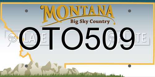 OTO509 Montana License Plate