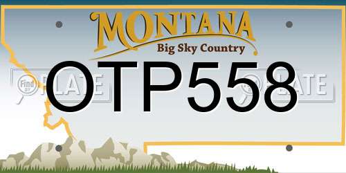 OTP558 Montana License Plate