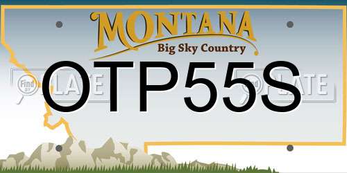 OTP55S Montana License Plate