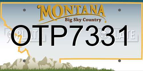 OTP7331 Montana License Plate