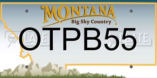 OTPB55 Montana License Plate