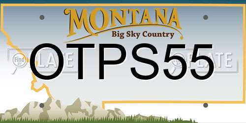 OTPS55 Montana License Plate